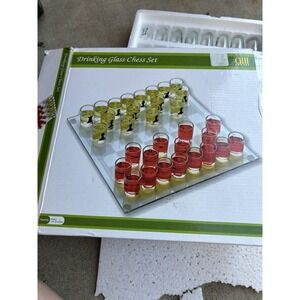 Chess Set -Drinking Glass Chess Set Shot Glass New in box CHH GAMES
